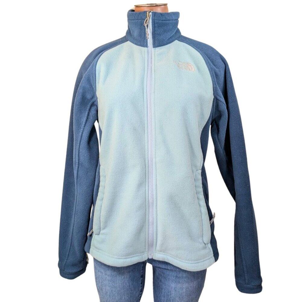 The North Face Women's Small Blue Color Block Fleece Full Zip Jacket